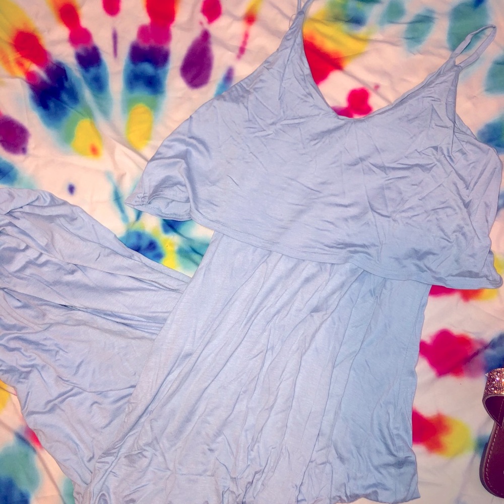 Powder blue maxi dress